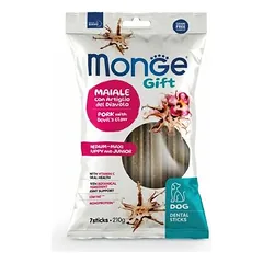 Monge Dog Gift Dental Sticks Medium-Maxi Puppy And Junior Pork with Devils Claw 210 g