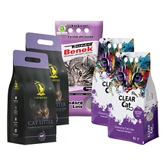 Kraikas  Benek, Clear Cat, Cat Royale - levandų spalvos 25l (5x5l)