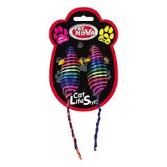 PET NOVA žaislas katėms spalvotos palytės 2x7cm