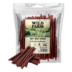 WILD FARM jautienos lazdelės 500g skanėstai šunims