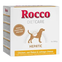 Rocco Diet Care Hepatic su vištiena, avižų dribsniais ir varškės sūriu, drėgnas maistas šunims 300 g, paketėlis — 2 nuotrauka