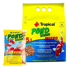 Tropical Pond Sticks Mixed maistas Koi karpiams spalvotomis lazdelėmis 1000 ml — 4 nuotrauka