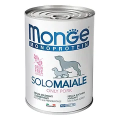 Monge Monoprotein Solo Pork begrūdis paštetas šunims
