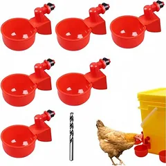 ZooVenture 6-teiliges DIY-Tränken-Set für Hühner & Geflügel