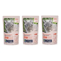BOZITA Lašišos paplotėliai su padažu (paketėlis) 3x85g