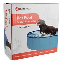 Flamingo Swimming pool Doggy Splatter Round Blue & Light blue  160x30CM