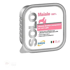 DRN Solo Maiale 100g ir 300g (Kiauliena) konservai Šunims ir katėms