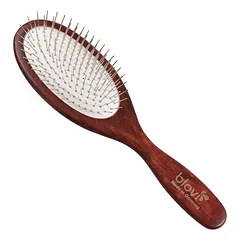 Blovi Wood Soft Pin Brush - didelis medinis šepetys su labai minkštais metaliniais dantukais (Jorkšyro terjerams, Maltos bišonams, Ši Cu)