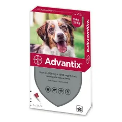 Advantix lašai nuo blusų ir erkių šunims nuo 10 iki 25 kg, 1 pipetė nuotrauka