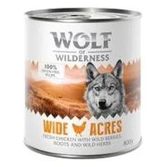 Wolf of Wilderness kombinuotas rinkinys: 24 x 800 g drėgnas maistas + 4 x 70 g RAW skanėstai — 2 nuotrauka