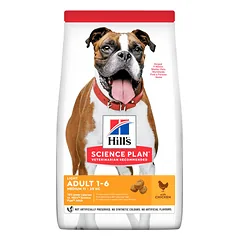 HILL'S SP Canine adult light medium chicken sausas maistas vidutinių veislių suaugusiems šunims su vištiena, 14 kg