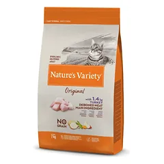 Nature’s Variety Original sausas maistas sterilizuotoms katėms su kalakutiena, 7 kg
