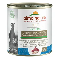 Almo Nature HFC Natural tunas ir menkė, drėgnas maistas šunims 290 g