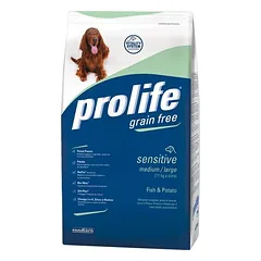 Dog Prolife Grainfree Sensitive Medium/Large su žuvimi ir bulvėmis, sausas maistas šunims — 2 nuotrauka