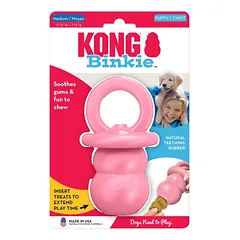 KONG Puppy Binkie M žaislas šuniukams sveikam kramtymui, natūralaus kaučiuko, vidutiniams šunims (7-16 kg)
