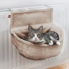 Canadian Cat Company pūkuotas maišas radiatoriui, L 35 x B 47 x H 42 cm - pilka — 2 nuotrauka