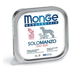 Monge Monoprotein paštetas, tik jautiena, drėgnas maistas šunims 150 g parduotuvėje mumbo.lt