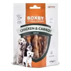 BOXBY Chicken & Carrot Sticks lazdelės su vištiena ir morkomis
