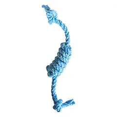 Žaislas šuniui susukta virvė, 31cm (raudona/žalia/mėlyna)