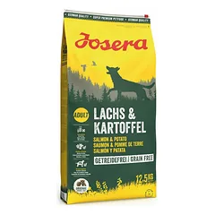 Josera Salmon & Potato be grūdų sausas maistas suaugusiems ir vyresniems šunims su lašiša ir bulvėmis, 12.5 kg