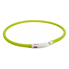 Trixie Flash Light Ring USB šviečiantis antkaklis šunims XS-XL 70 cm / Ø 10 mm, žalias — 2 nuotrauka
