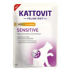 Kattovit Sensitive Paté 10 x 85 g, drėgnas maistas katėms, 80 - 99 g — 2 nuotrauka