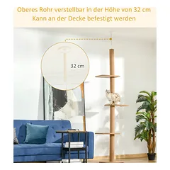 Kačių draskyklė šviesiai ruda 32cm — 5 nuotrauka