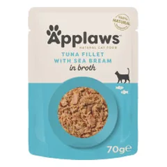Applaws Cat Pouch in Broth konservai su tunu ir karšiu katėms