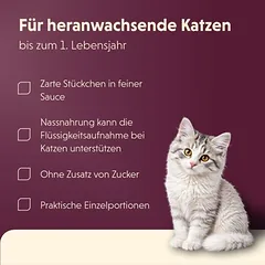 animonda Vom Feinsten Kitten padaže 12 x 85 g, drėgnas maistas kačiukams, 80 - 99 g — 2 nuotrauka