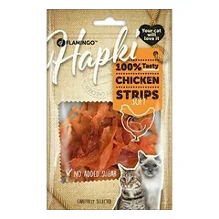 Flamingo Complementary feed for cats SNACKS STRIPS HAPKI CHICKEN 85g