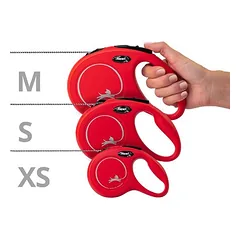 flexi New Classic Seil-Leine S rot, <12 kg