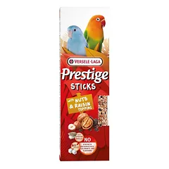 VERSELE-LAGA Prestige Sticks 2 riešutų ir razinų pabarstukai mažoms papūgėlėms 60g