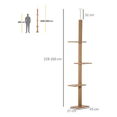 Kačių draskyklė šviesiai ruda 32cm — 3 nuotrauka