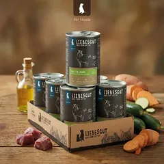 Liebesgut drėgnas maistas šunims, ožkiena su batatais ir cukinijomis, > 500 g — 2 nuotrauka