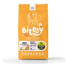 BITESY PLATINUM Monoprotein sausas maistas su antimi ir batatais šunims, 3kg