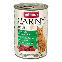 ANIMONDA Carny Adultrinkinys jautiena, kalakutiena ir triušiena 6 x 400 g — 2 nuotrauka