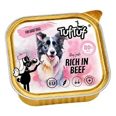 TufTuf drėgnas maistas šunims – paštetas, indelis 300 g — 2 nuotrauka