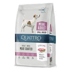 Quattro Adult Mini Lamb sausas hipoalerginis maistas mažų veislių šunims, 7 kg