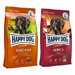 HAPPY DOG Supreme toscana 12.5 kg + Supreme africa 12.5 kg