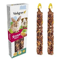 VADIGRAN Stixx Fruit triušiams, jūrų kiaulytėms 115g 2vnt (10)
