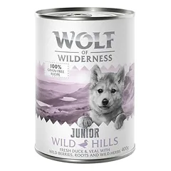 Wolf of Wilderness JUNIOR drėgnas maistas šunims 6/24 x 400 g, 400 - 499 g — 4 nuotrauka