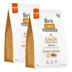 BRIT CARE Dog Hypoallergenic Junior Large Breed Lamb 2x3kg