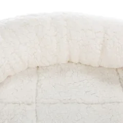 zooplus Exclusive guolis katėms Fluffy 2in1, vilnonė balta: L 50 x B 42 x H 7,5 cm — 5 nuotrauka