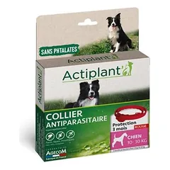 LABORATOIRE AGECOM – antiparazitinis antkaklis šunims – Actiplant – AGEC, Mažiems 5–10 kg — 2 nuotrauka