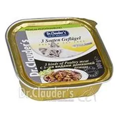 Dr. Clauder's Best Choice Cat lėkštelės drėgnas maistas katėms 32 x 100 g
