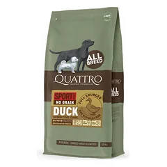 Quattro All Breed Sport Duck begrūdis sausas maistas šunims