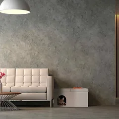 Sulankstomas kačių namelis 38,5x74,5x37cm., smėlio/baltos spalvos — 5 nuotrauka