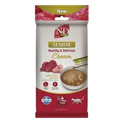 FARMINA N&D QUINOA CAT SENIOR - CREAM with Chicken&Tuna 4x15g (pak15)