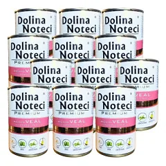 Dolina Noteci Premium konservai šunims su veršiena ir žaliaisiais žirneliais 12x400 g
