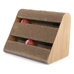 Camon draskyklė katėms iš kartono su dviem kamuoliukais, 27x18x21 cm